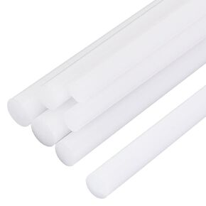 BENECREAT 6Pcs 12 Inch Length Black Acetal Copolymer Rod, 0.3 Inch 0.4 Inch 0.47 Inch Diameter Round Acetal Rod Acetal Bar Dowel Rod, 2pcs/Size