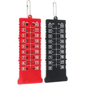 RiToEasysports 2pcs Score Counter, Stroke Counter Score Card Counter 18 Hole Scoreboard Training Practice Competition Accessory