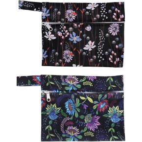 2 Pieces Reusable Mini wet bag for Mama Cloth Menstrual Pads/Breast Pads,7x5.5 Inch(2MN2)
