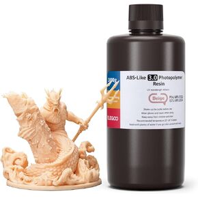 ELEGOO Upgraded 8K ABS-Like 3.0 Resin, High Toughness, Fast Curing 405nm LCD UV-Curing Resin for 8K/12K/14K MSLA/DLP/LCD 3D Printers - Space Grey 2000g
