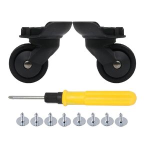 Multi-functional Luggage Wheel 115W Series Replacement for W293 Black High Elastic PU Wheel 75x26mm