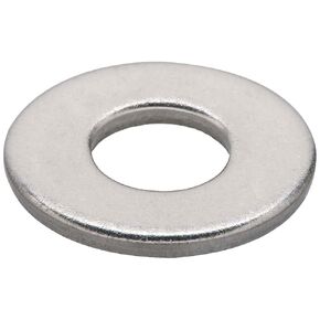 Small Parts 316 Stainless Steel Flat Washer, Plain Finish, Meets DIN 125, M8 Hole Size, 8.4mm ID, 16mm OD, 1.6mm Nominal Thickness (Pack of 100)