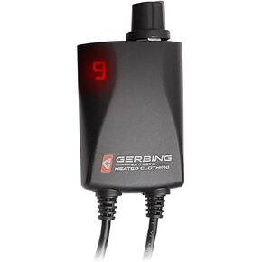 Gerbing 12V Single Zone Temperature Controller for Jackets, Vests, Trousers, Socks – UL Listed Safe Wires & Easy-To-Use Knobs – Digital Temperature Controller with 10 Level Temp. Control Feature