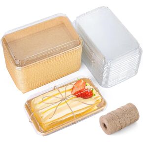 30 Pack Charcuterie Boxes with Clear Lids, 8.5"x5.2"x2.2" Mini Dessert Boxes, Disposable To Go Food Containers, Treat Boxes for Pastry, Cookies, Cupcakes, Cake Slice, Strawberries