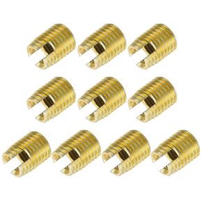 uxcell Self Tapping Threaded Inserts M5 M8x10mm 45# Carbon Steel Repairing Nuts 40pcs