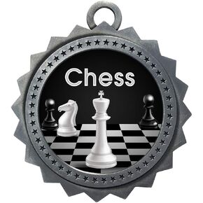 Express Medals Various 10 Pack Styles of Chess Award Medals with Neck Ribbons Trophy Award Prize Gift