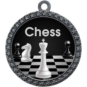 Express Medals Various 10 Pack Styles of Chess Award Medals with Neck Ribbons Trophy Award Prize Gift