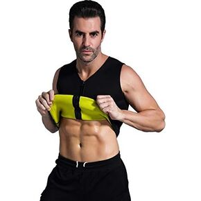 ValentinA Mens Hot Thermo Shaper Vest Slimming Tank Top Fat Burner Tummy Control Exercise Workout Sauna Suit for Weight Loss