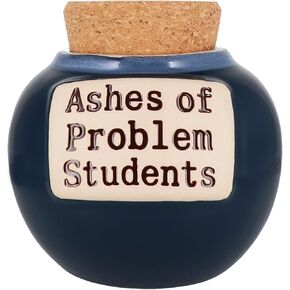 Teacher, Funny Gifts for Men and Women, Ashes of Problem Students Piggy Bank, Candy Jar for Office Desk, Teacher Gifts, Gag Gifts, Gift for Friend, Coworker Gifts