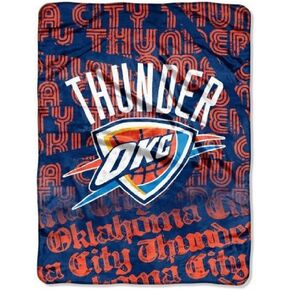 Northwest Officially Licensed NBA Oklahoma City Thunder Redux Micro Raschel Throw Blanket, 46" x 60", Multi Color