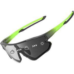 ATTCL Photochromic Sports Sunglasses for Men Women Running Baseball Golf Cycling Glasses UV Protection