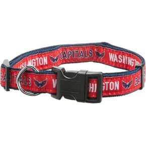 NHL PET Collar Washington Capitals Dog Collar, Size Large Hockey Team Collar for Dogs & Cats. A Shiny & Colorful Dog & Cat Collar Licensed by The NHL