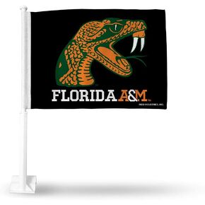 Rico Industries NCAA Florida A&M Rattlers - FAMU Black Double Sided Car Flag 16 x 19.5-"