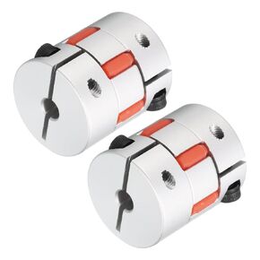 uxcell Aluminum Plum Shaft Coupling 6mm to 6mm Bore L35xD30 Flexible Coupler Joint for Machine and Servo Stepped Motor Pack of 2