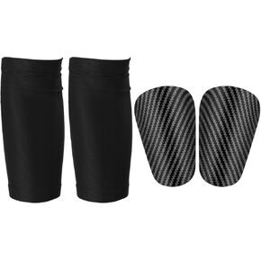 2pcs Mini Shin Guards and 2pcs Shin Pad Sock Covers, Mini Football Shin Pads Soccer Mini Shin Guards Tiny Protective Shin Guards for Adults Boys Girls