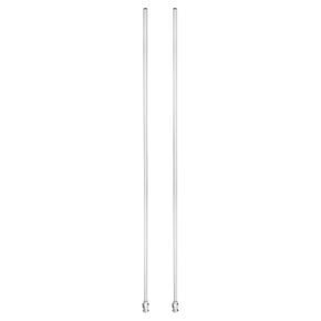 PATIKIL 10Ga x 12 Inch Stainless Steel Dispensing Needle Tips, 2Pcs Metal Glue Needle Tube Blunt Tips Luer Lock for Thick Glue Ink Lab, Silver