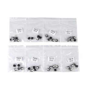 Transistor Kit, 8 Types 7805 7809 7812 7815 7905 7912 7915 LM317 to-220 Transistor Assortment Used for Amplify Signal Contactless Switch 40pcs