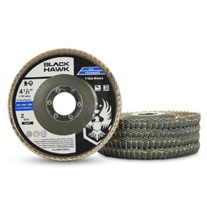 BHA Zirconia Curved Edge Fillet Weld Flap Discs, 4-1/2" x 7/8" - 5 Pack (60 Grit)
