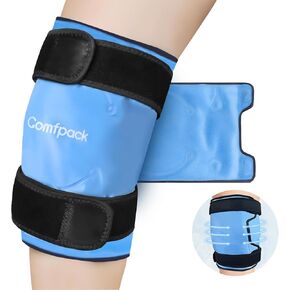 Large Ice Pack Wrap Around Entire Knee After Surgery, Reusable Gel Ice Pack for Knee Injuries, Pain Relief, Swelling, Knee Surgery, ACL, Arthritis, Meniscus Tear