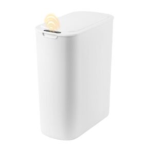 Touchless Bathroom Small Trash Can with Lid 6 Gallon Smart Motion Sensor Electric Waterproof Garbage Can for Kitchen,Bedroom, Office, Living Room,White