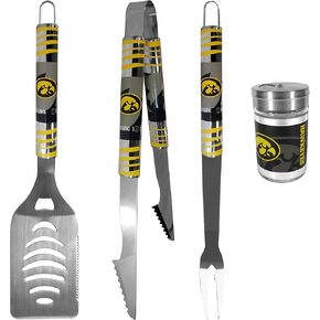 NCAA Siskiyou Sports Fan Shop Iowa Hawkeyes 3 pc Tailgater BBQ Set and Season Shaker One Size Team Color