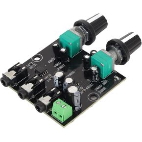 Stereo Sound Mixer Board Module, Driving Headphone Power Amplifer, Mixing Board 2 Inputs and 1 Output. DC5V-12V
