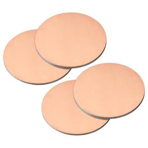 uxcell Pure Copper Sheet, 8pcs 1" x 0.04" 18 Gauge T2 Copper Metal Round Plate for Crafts, Electrical Repairs