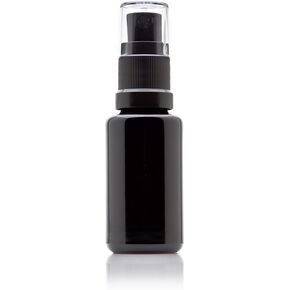 Infinity Jars 20 ml (.67 fl oz) Black Ultraviolet Glass Fine Mist Spray Bottle
