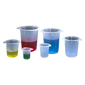 Globe Scientific 3645 Tri-Corner Polypropylene Beaker, Economy Style, 1000 mL Capacity, Pack of 100