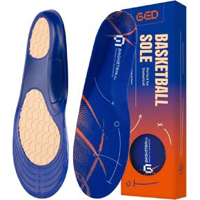Basketball Shoe Insoles for Men - GED Sports Inserts for Plantar Fasciitis Relief, Arch Support, and Athletic Activity - Orthotic Inserts for Arch Support. Extra Cushioning （US 11-11.5）