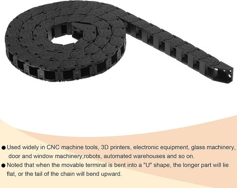 MECCANIXITY R38 10x11 مللي متر سحب سلسلة سلك كابل الناقل النايلون نوع مفتوح 1 متر مع موصلات نهاية لآلات التوجيه باستخدام الحاسب الآلي الكهربائية in Saudi Arabia