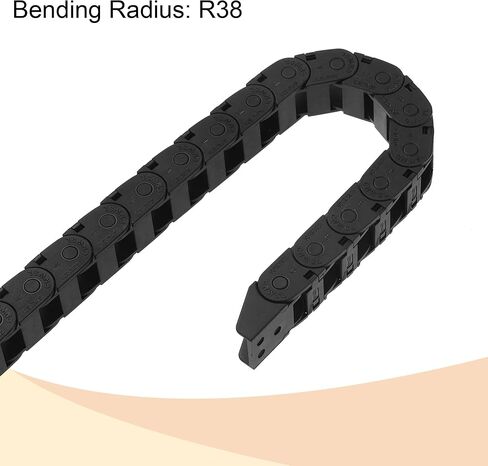 MECCANIXITY R38 10x11 مللي متر سحب سلسلة سلك كابل الناقل النايلون نوع مفتوح 1 متر مع موصلات نهاية لآلات التوجيه باستخدام الحاسب الآلي الكهربائية in Saudi Arabia