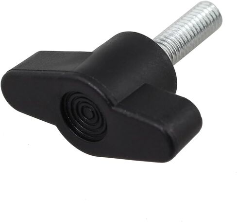 Maxmoral 6PCS 1.18 Inch Stainless Steel Thumbscrew M6x30 Coarse Thread Screw Butterfly Twisted Wire Nut Black Tee Wing Plastic Knob Suitable for Industrial and Furniture Decoration in Saudi Arabia