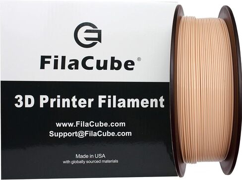 Skin/Flesh PLA 3D Printer 1.75mm Filament 1kg - FilaCube PLA 2 Light skin color tone 1.75 mm 1 kg 3D Printing plastic filament supply for human organ model body girl toy epidermis [Made in USA] in Saudi Arabia