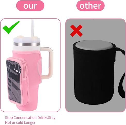 حامل مشروبات لحقيبة بوج، متوافق مع حقيبة بوج لتخزين الهاتف المحمول، ملحقات لحقيبة بوج الأصلية مقاس X كبير، حامل أكواب متوافق مع مغامرة ستانلي كوينشر in Kuwait