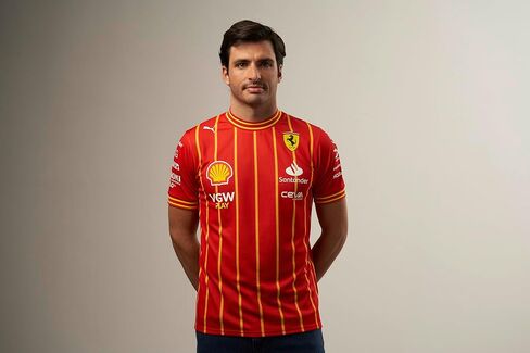Scuderia Ferrari - Carlos Sainz Soccer Jersey - Men's Fit - Red in Saudi Arabia