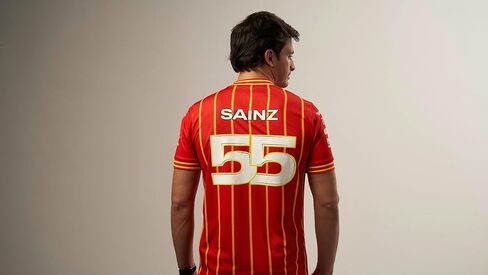 Scuderia Ferrari - Carlos Sainz Soccer Jersey - Men's Fit - Red in Saudi Arabia