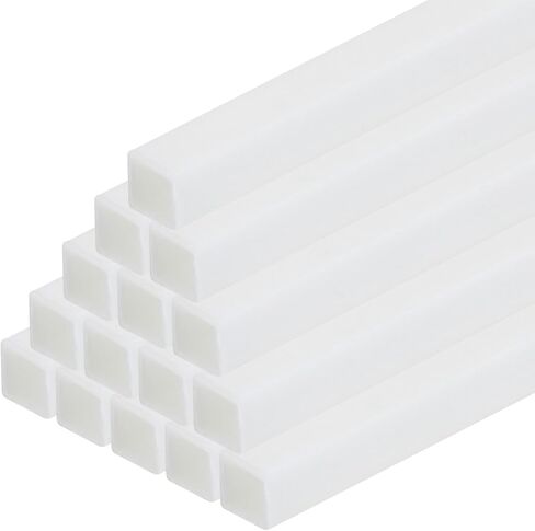 MECCANIXITY 20pcs 20" Plastic Model Tube ABS Solid Square Bar 0.12"x0.12" White Easy Processing for Architectural Model Making DIY in Saudi Arabia