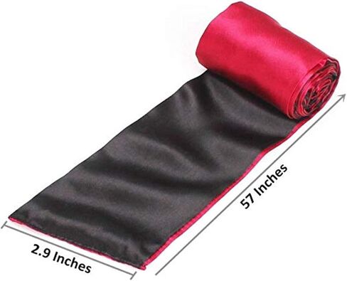 Satin Eye Mask Sleep Mask, Soft Smooth Blindfold, 57 in Long Adjustable to Tie Your Eyes, Travel, Nap,Meditation (Red) in Saudi Arabia