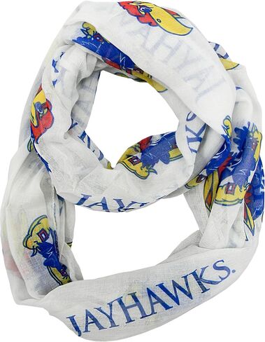 Littlearth womens NCAA Kansas Jayhawks Sheer Infinity Scarf, Alternate Color, One Size in Saudi Arabia