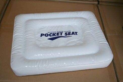LARGE SIZE! PocketSeat Inflatable Stadium Seat Cushion 13x9x1.5" White in Saudi Arabia