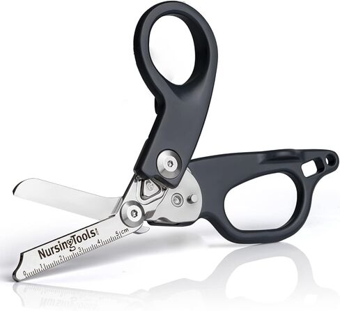 مقصات إنقاذ قابلة للطي من الفولاذ المقاوم للصدأ للاستجابة للطوارئ، مقص طبي متعدد الأدوات (أسود) in Kuwait