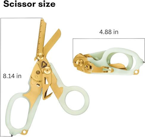 Foldable Rescue Trauma Shears Stainless Steel Multi-Tool Emergency Response Medical Scissors (Black) in Saudi Arabia