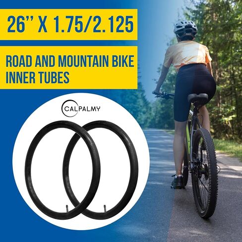 CALPALMY 26" Bike Inner Tube, (4 Packs/6 Packs) Replacement Bike Tires Tubes 26 x 1.75/1.95/2.125 with AV 32mm Valve, Fit for Mountain/Off Road Bike and Most Bicycle Tire Tubes in Kuwait