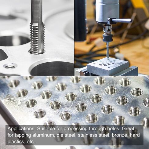 uxcell Thread Milling Threading Tap M7 x 0.75, Metric Left Hand Machine HSS (High Speed Steel) Uncoated 3 Straight Flutes Screw Tap H2 Tapping Machinist Thread Repair Tool in Saudi Arabia