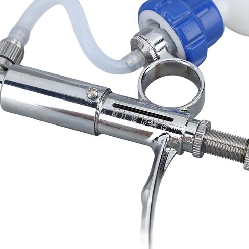 Livestock Injection Supplies, Adjustable Continuous Injection Syringe Stainless Steel Plastic Animal Syringe 5ml Detachable Animal Syringe for Farm Poultry Livestock in Saudi Arabia