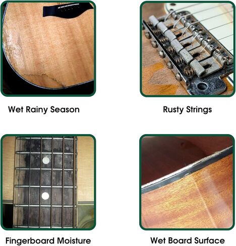 xcivi 6 عبوات من أكياس تجفيف الجيتار، متوافقة مع أفضل منتجات الجيتار، لحقيبة جيتار كاهايا، مجفف جيتار مقاوم للرطوبة، تخزين جيتار خالٍ من الرطوبة، مجفف للآلات الموسيقية in Kuwait