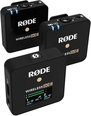 Rode Wireless GO II 2-Person Compact Wireless Mic System/Recorder Bundle with 2X Omnidirectional Lavalier Microphone in Saudi Arabia