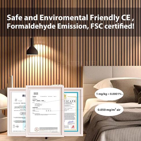 لوحات حائط خشبية صوتية، عبوتان من ألواح حائط خشبية مقاس 47.2 بوصة × 12.6 بوصة، لوحات حائط عازلة للصوت لغرفة النوم وغرفة المعيشة والمطبخ والمكاتب، من خشب البلوط الطبيعي in Kuwait