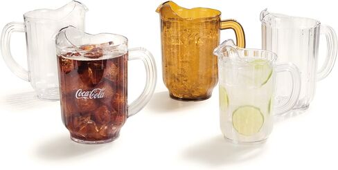 منتجات Carlisle FoodService Products Versapour Clear Pitcher طويل القامة للمطاعم والمطاعم والمطابخ والبلاستيك، 60 أونصة، شفاف in Saudi Arabia